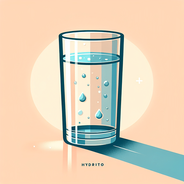 glass of water to stay hydrated